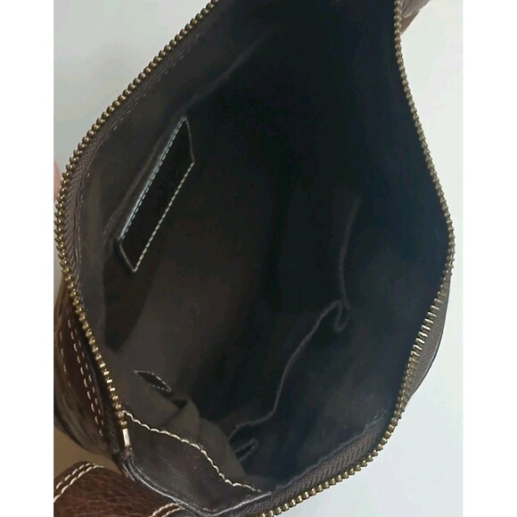 Vtg Coach Patchwork Hobo Bag Brown Leather Suede Animal Print Signature Print - Picture 13 of 16